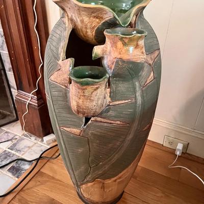 Handmade Ceramic Cascading Water Feature Pot Decor 