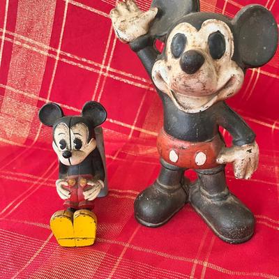 Vintage Cast Iron Mickey Mouse Piggy Banks 
