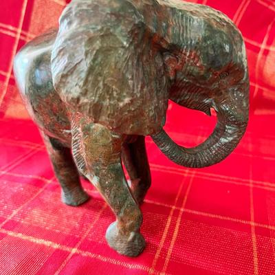 Rare James Tandi Verdite Elephant Statue 
