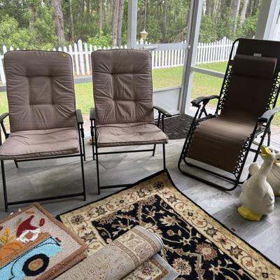 ZERO GRAVITY LOUNGE CHAIR AND OTHER FOLDING CHAIRS