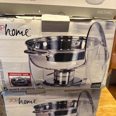 JCP POTS CHAFING DISHES NIB