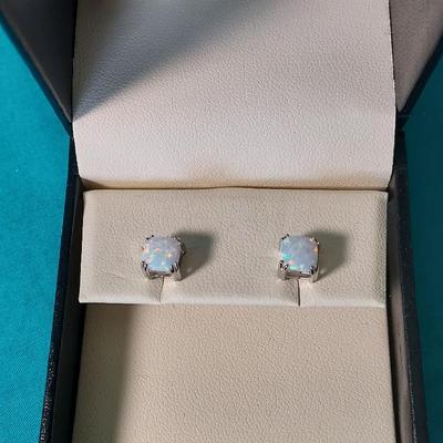 Opal Earrings Pierced Jewelry Studs