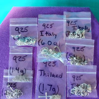 Necklace Bracelet Lot All .925 Italy Thailand Cross Key