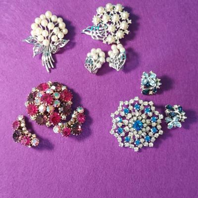 Weiss Earrings & Brooch, Trifari Earrings, & More 