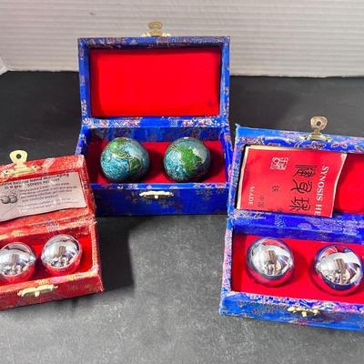 Chinese Baoding Stainless Steel Balls (3) Chimes Meditation Zen 