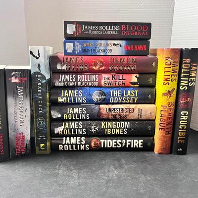 James Rollins Book Lot (13) HB DJ PB 