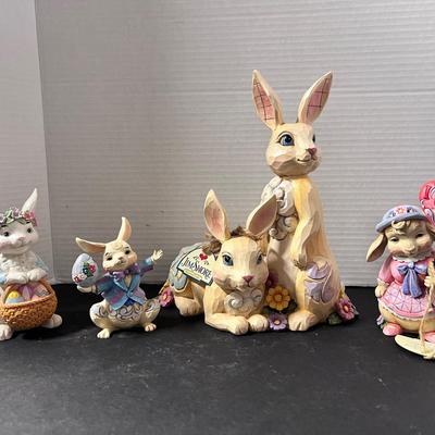 Jim Shore Figures Bunnies Easter Egg Heart Balloon Honey (4)
