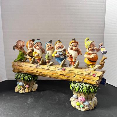 Vintage Jim Shore Figure Snow White Dwarfs Log Homeward Bound