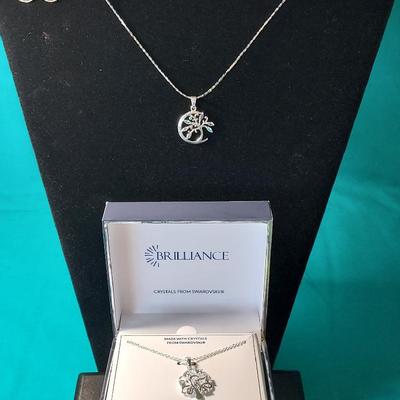 Family Tree Necklace Earrings Swarovski .925 Mixed Lot 