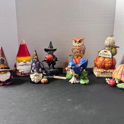 Jim Shore Halloween (8) Gnome Owl Pumpkin Cat Witch Candy Corn