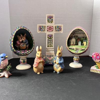 Jim Shore Figures Eggs Musical Cross Heart Bouquet Bird Bunny