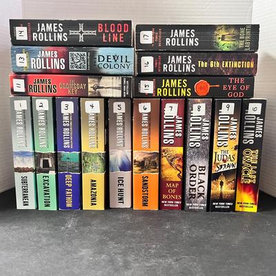 James Rollins Paperback Book Lot (17) 