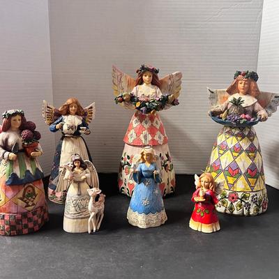 Jim Shore Angel Lot (7) Generosity Hospitality Gratefulness Persistence Snowflake Animals