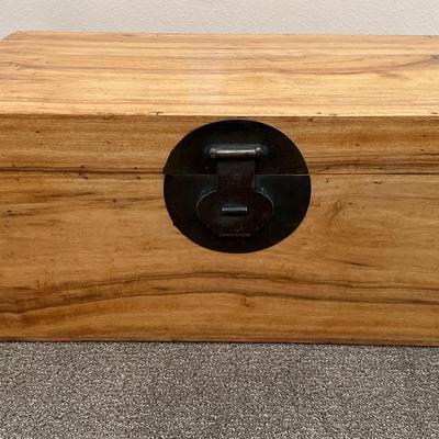 Chinese Camphor Wood Trunk | Brass Hardware & Dovetail Joints | Vintage Storage Chest