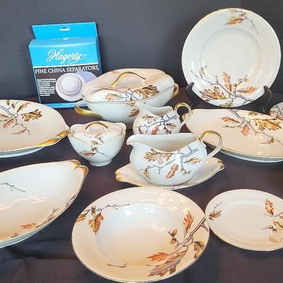 Meito Norleans China, Royle Oak Pattern, 12 Settings & Serveware