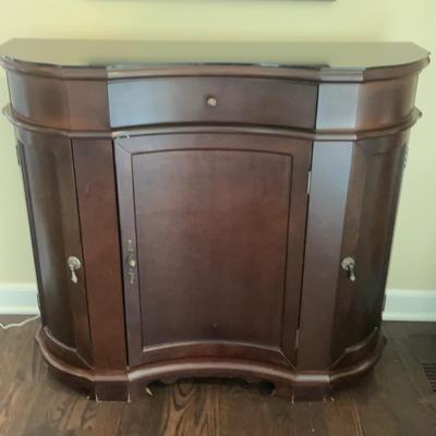 Wood Console Cabinet With Mirror