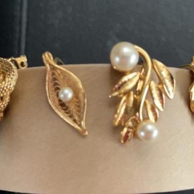 Gold Tone Clip-on Earrings 