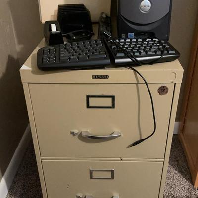 File Cabinet And Dell Computer 