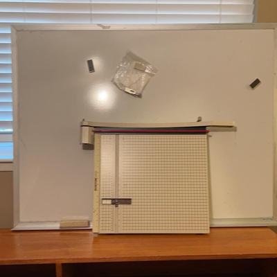 Large White Board And Paper Cutter