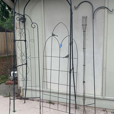 Archway, 2 Trellis's, Shepards Hook And Tiki Torch