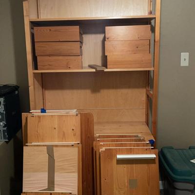 IKEA Shelf Desk With Extra Shelves And Drawers