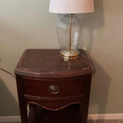 Vintage Night Stand And Lamp