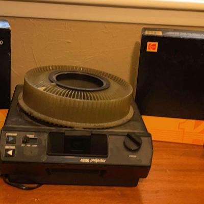 Kodak Carousel Projector And Carousel Slide Trays
