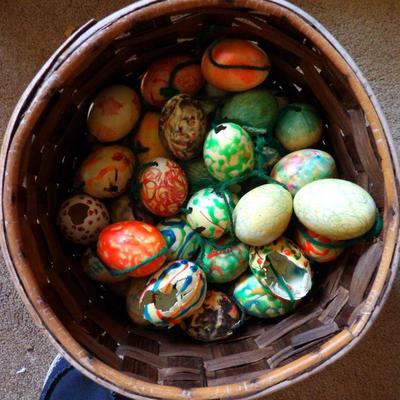 Painted Real Eggs 