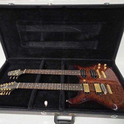 #2340 • Rogue Double Neck Guitar with Case
