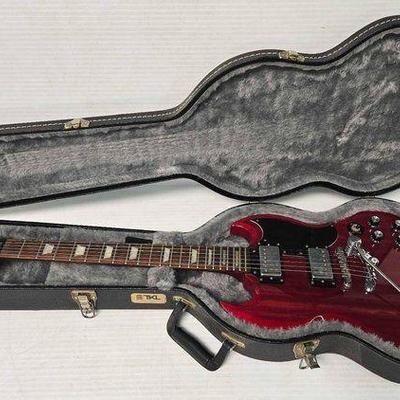 #2350 • Epiphone SG Red DuBerg Guitar with Case
