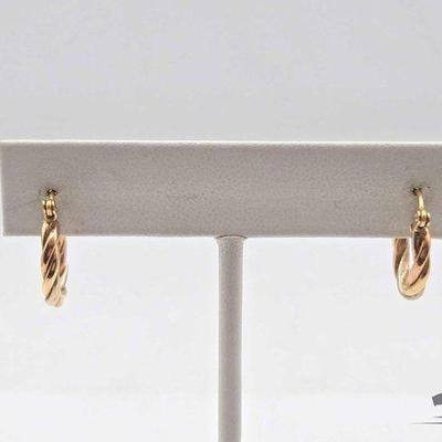 #630 • 10k Gold Hoop Earrings, 1.59g
