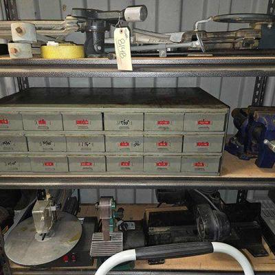 #8150 • Metal Organizer, Tools and Bench Vise
