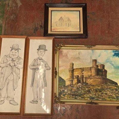 #6384 • (4) Framed Artwork Peices
