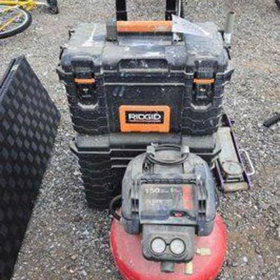 #83024 • Ridgid Tool Pull Along, Compressor & More
