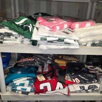 #4536 • (2) Shelves of Jerseys and Hoodies
