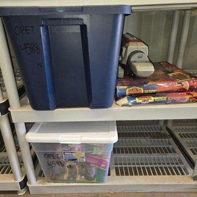 #4588 • (2) Large Totes of Toys & Action Figures
