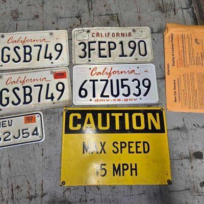 Sale Photo Thumbnail #552: #8136 • (4) California License Plates & (1) Nevada License Plate
