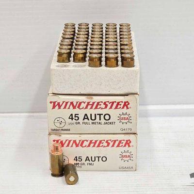 #2002 • (100) Rounds of Winchester 45 Auto Ammo
