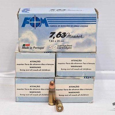 #1998 • (250) FOM 7,63 Mauser Ammo
