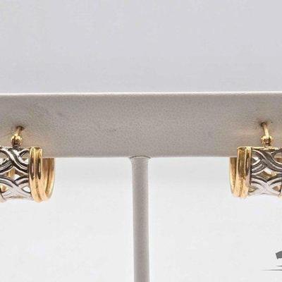 #550 • 14k Gold & White Gold Earrings, 3.43g

