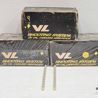 #1962 • Approx (3000) VL .22c Caseless Ammunition
