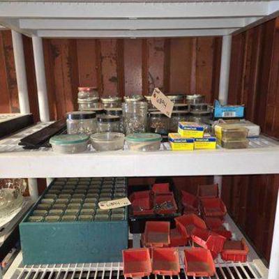 #6394 • Jars & Organizers Full of Bolts, Screws, Nails
