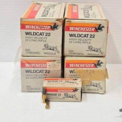 #1918 • (1900) Rounds of Winchester Wildcat 22 Ammo

