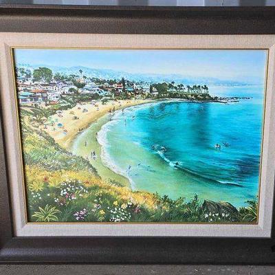 #13002 • Ruth Mayer "Crescent Bay" 2/50 Signed Framed Artwork

