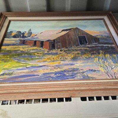 #8022 • Barn Painting Signed by "Vasquez"
