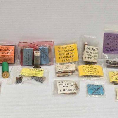 Sale Photo Thumbnail #167: #2020 • Over (80) Rounds of Dragons Breath & Tracer Ammo
