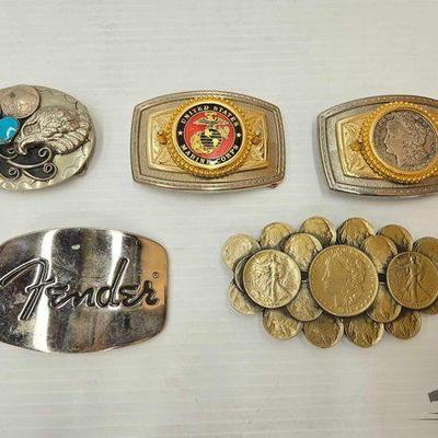 #1612 • (5) Belt Buckles

