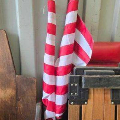 #8008 • (2) American Flags with Poles
