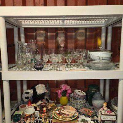 Sale Photo Thumbnail #487: #6380 • Glasses, Bowls, Jars, Figurines, Trays, Vases & More
