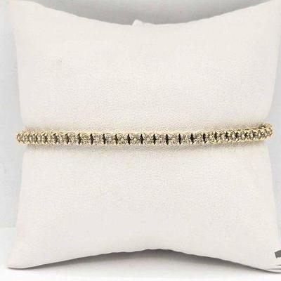 #512 • 14k Gold and Diamond Bracelet, 12.35g
